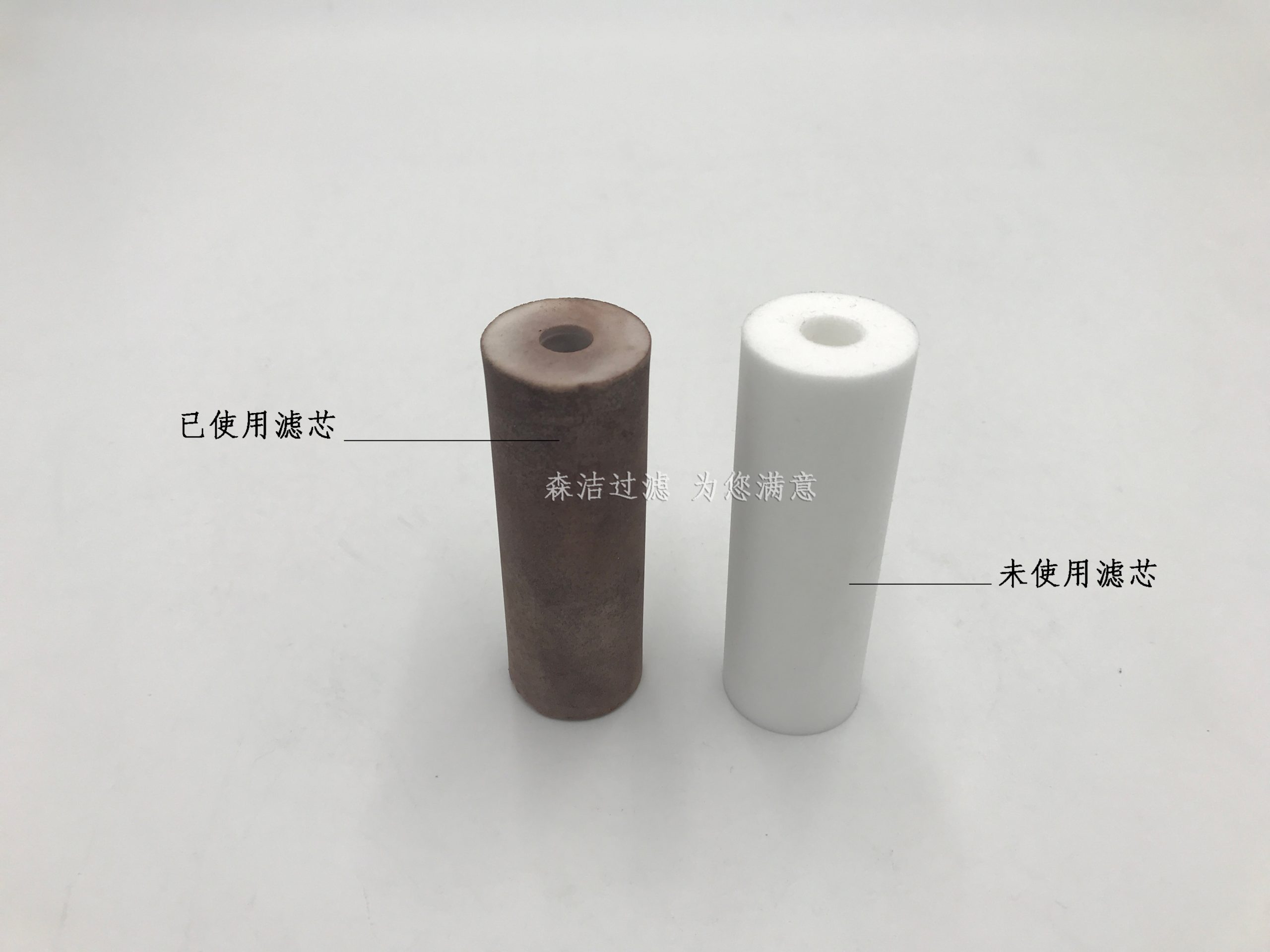 水樣過(guò)濾器濾芯使用前后對(duì)比